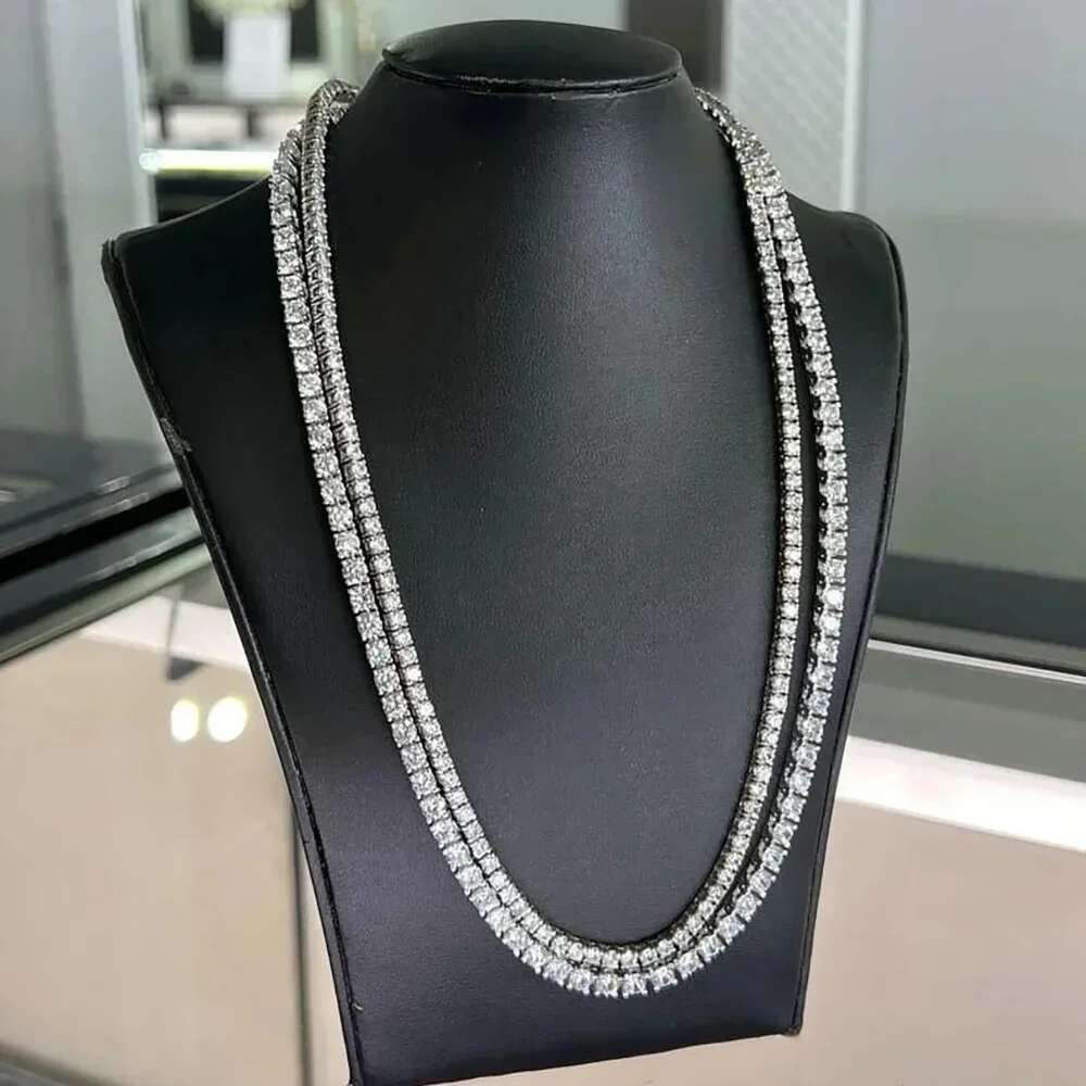 Gra Certified Full Moissanite Tennis Necklaces Bracelets For Women Men 100% S Sier 3/4/5/6.5mm Lab Dia Riviera Necklace