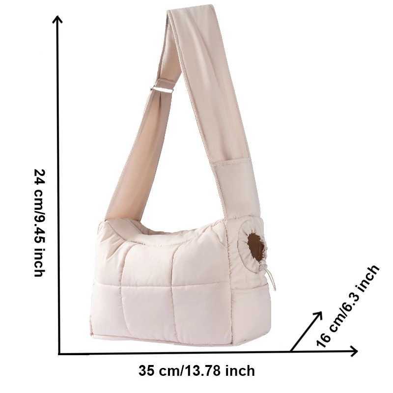 Pet Carrier Shoulder Bag Cat Carrier Sling Bag Winter Outdoor Puppy Travel Bag Portable Warm Cat Walking Bag 250205