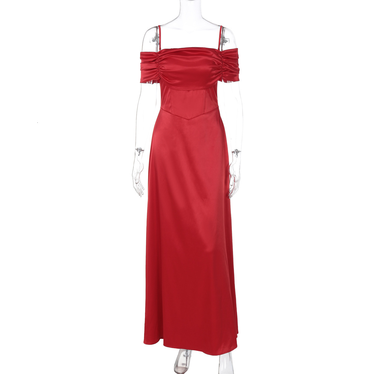 Women's New5 Spring/Summer New Style Sexy Back Strap Slimming Side Zipper One Shoulder Dress