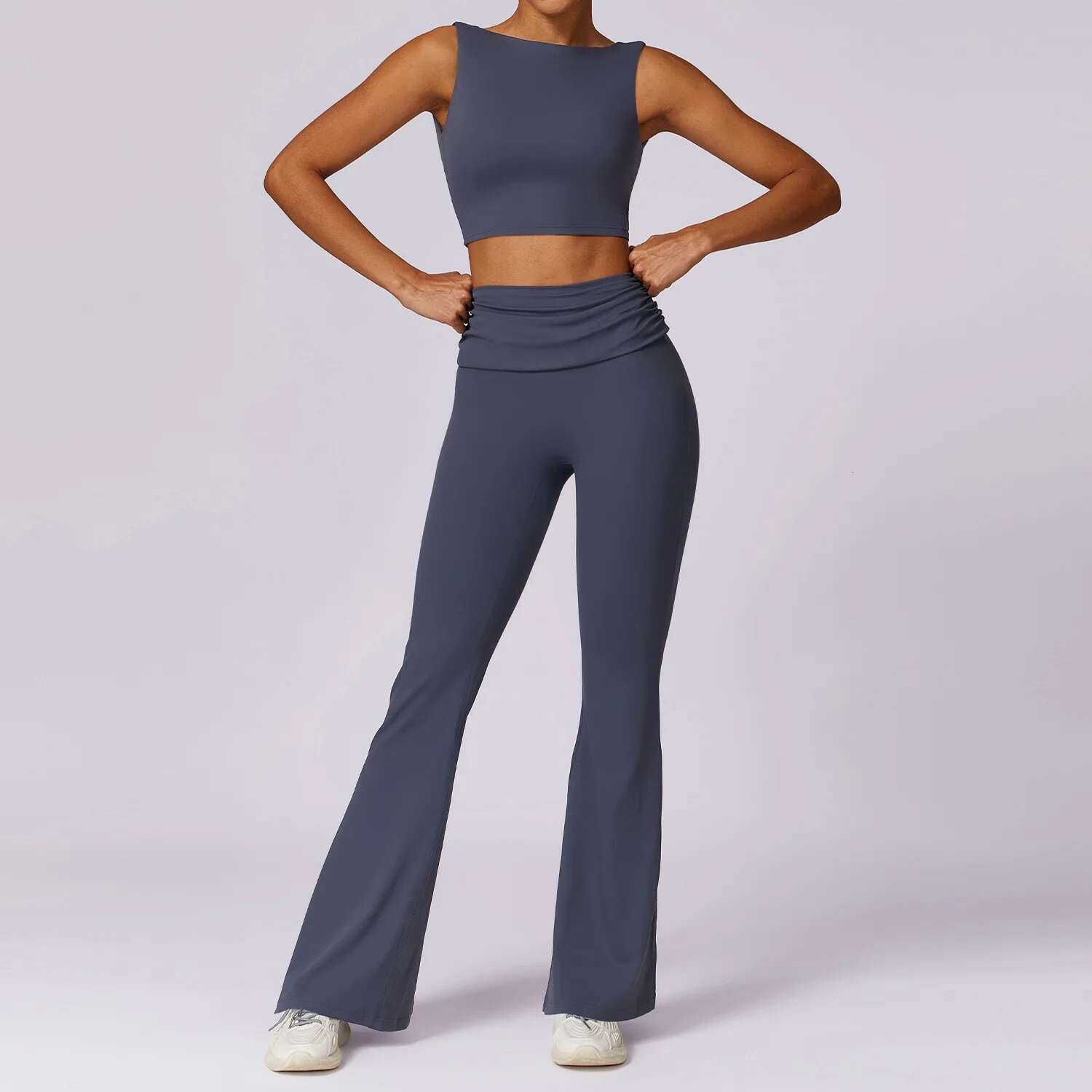 Yoga Clothing Sets Athletic Wear Women High Waist Leggings And Top Two Piece Set Gym Tracksuit Push Up Fiess Workout Outfits