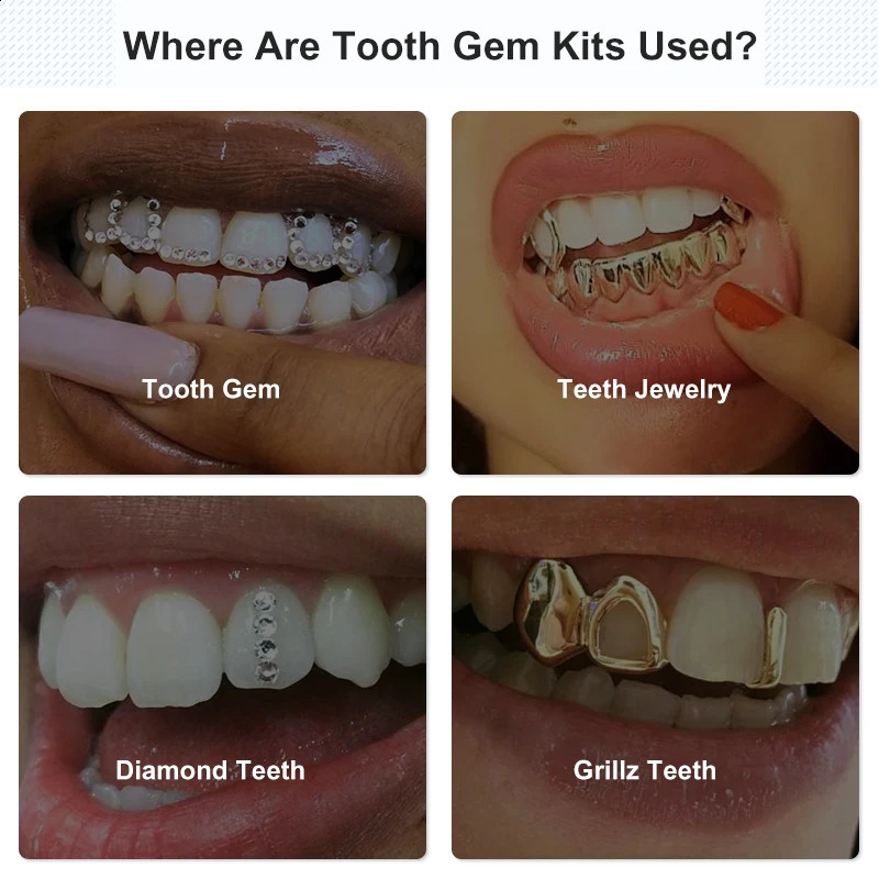 Tooth Gem Set Glue Kit with UV Curing Light Dental Orthodontic Adhesive Jewelry Diamond Crystals Ornament Direct Bonding System 250226