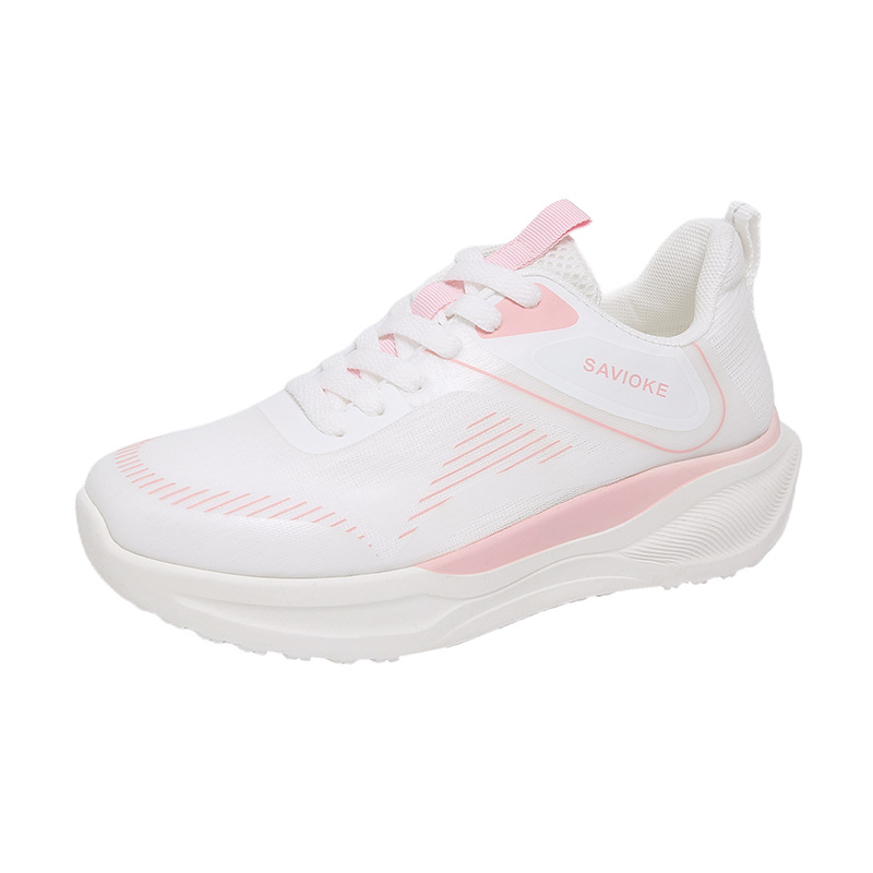 2025 spring new breathable flying weaving shoes ins student casual shoes female thick soled running women's shoes 35-40