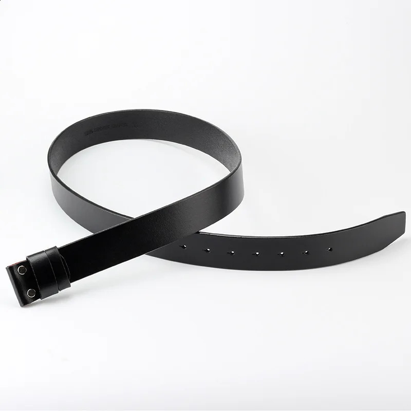 MYMC Mens Genuine Cowhide Leather Belt without Buckle DIY Belt Accessories High Quality Wild Belts Gift 250227