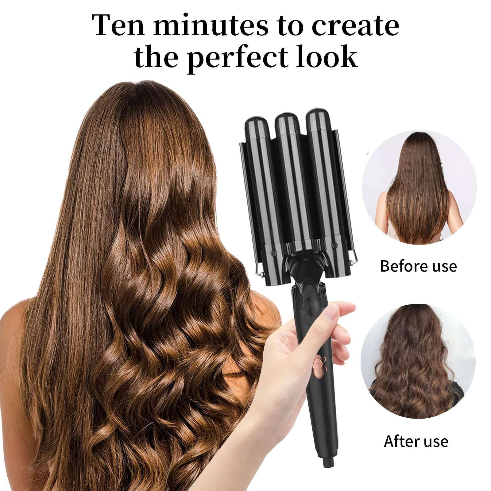 5 In 1 Hair Set Iron With Interchangeable Barrels And Wave Curg Iron, Fast Heating Wand Curler