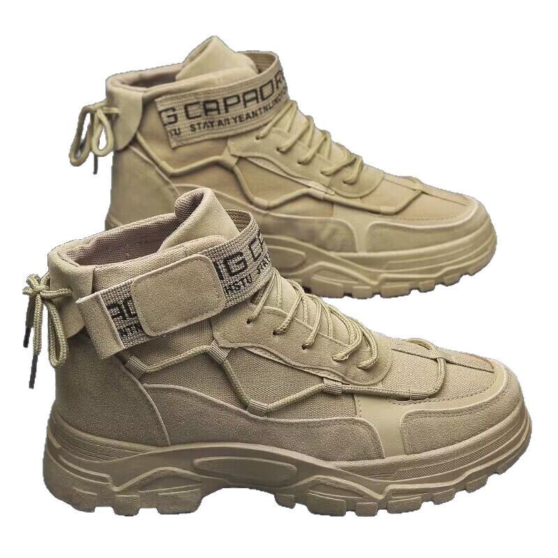 Martin Spring And Autumn 2025 New High Top Work Sneakers Outdoor Men's Korean Versatile British Short Boots Casual Fashion Shoes