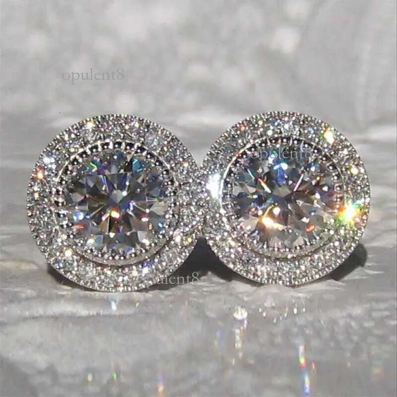 Sterg Sier Small Round Stud Earrings Women with Shiny Cubic Zirconia Simple Versatile Accessories Fashion Jewelry