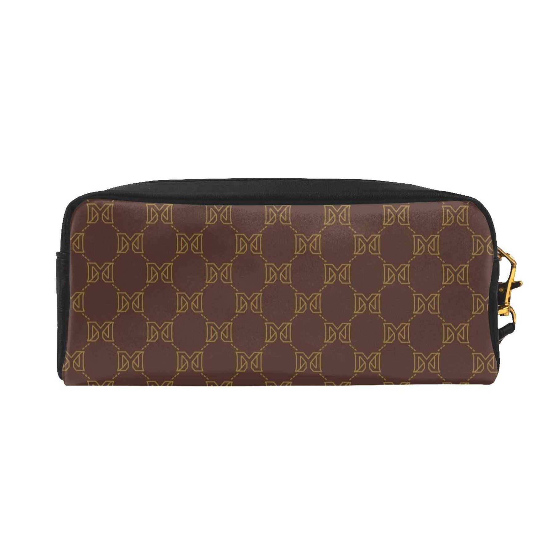NXY Brand Designer Small Makeup Bag Women Brown Wash Cosmetic Case Zipper Make Up Pochette Lady Toiletry Letter Makeup Bags Clutch Pouch