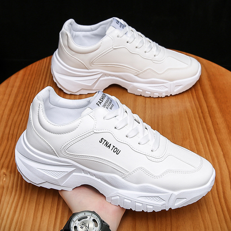 Dad's For Men 2025 Spring New Korean Edition Sports Running Thick Sole Student Men's Trendy Casual Shoes