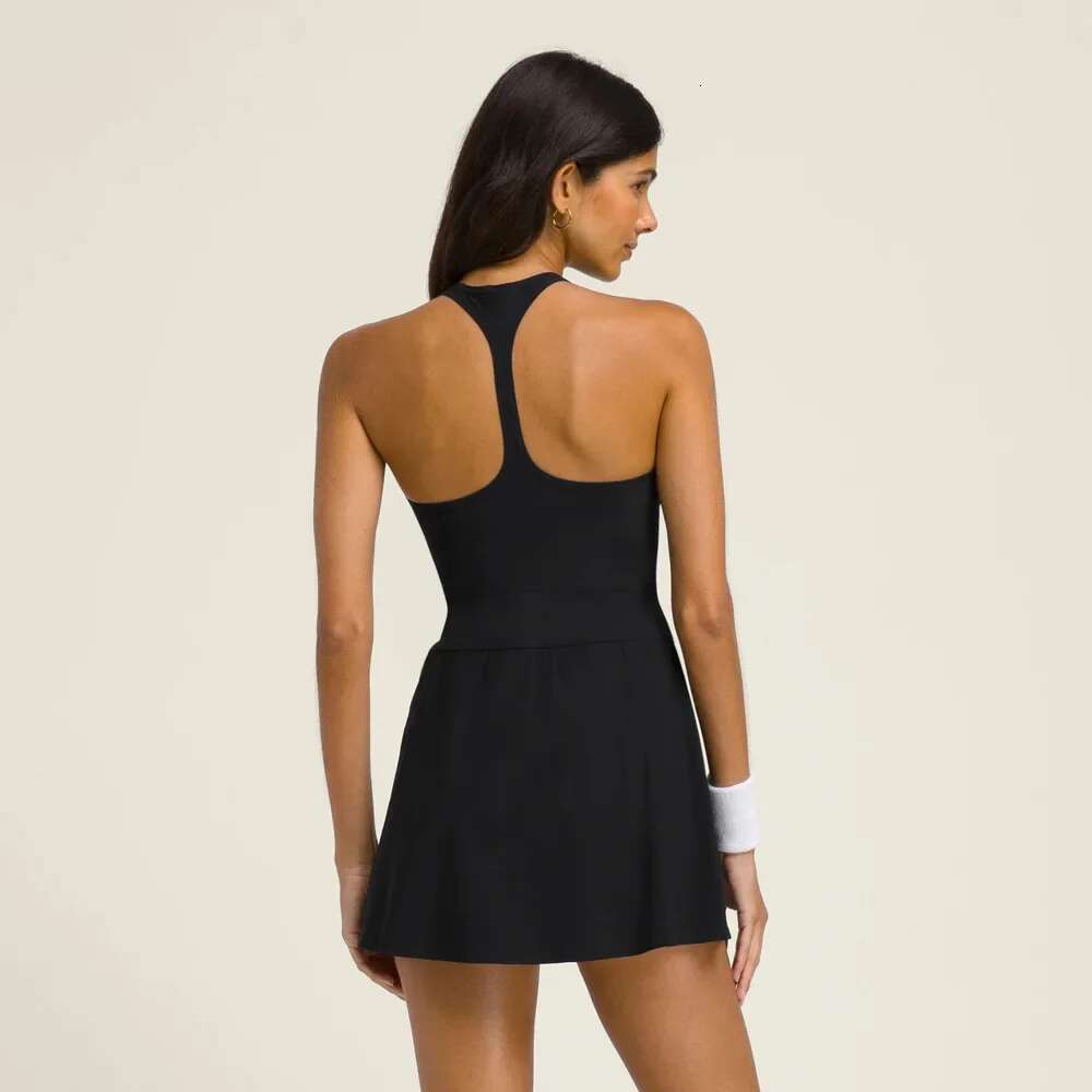 Golf Women Summer 2024 Tennis Dress With Shorts Underneath Korean Style Badminton Active Wear Sport Hiking Suit Blue