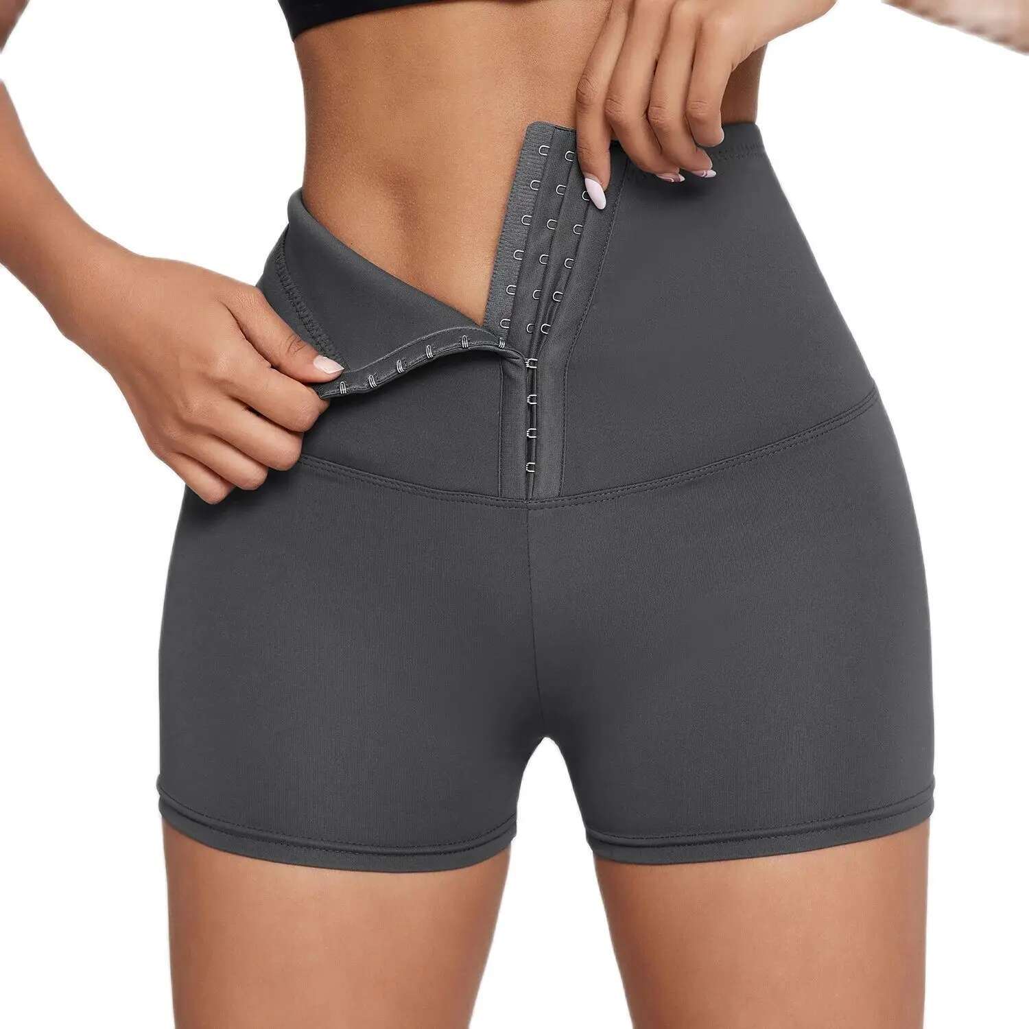 CHRLEISURE Women Breasted Yoga Sexy Butt Lift Fiess Shapewear Abdomen Tights Gym High Waist Stoh Cycg Shorts