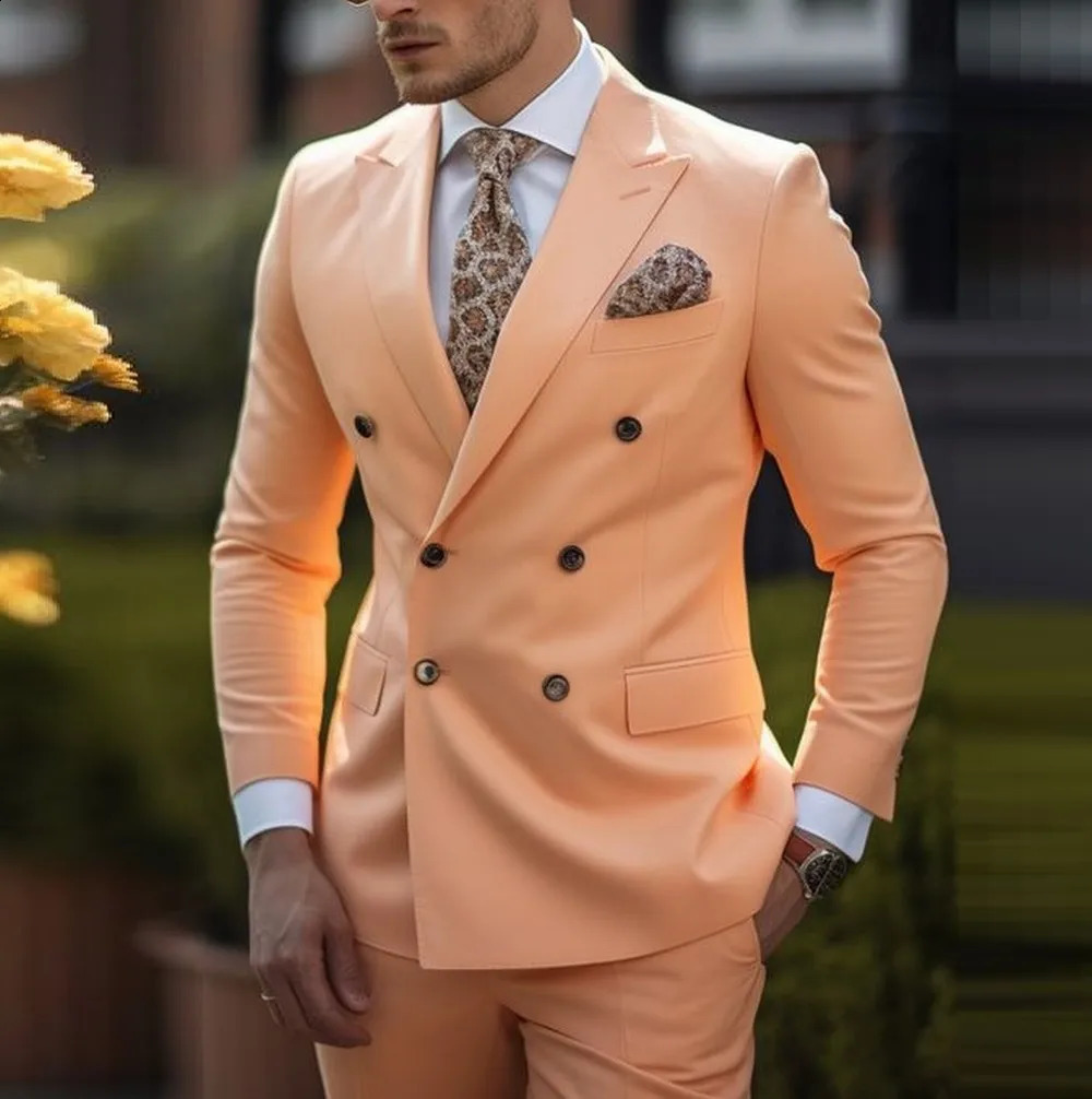 Army Green Mens Business Formal Occasion Tailcoat Groom Wedding Party Dance Ball Set 2piece Jacket Pants 250224