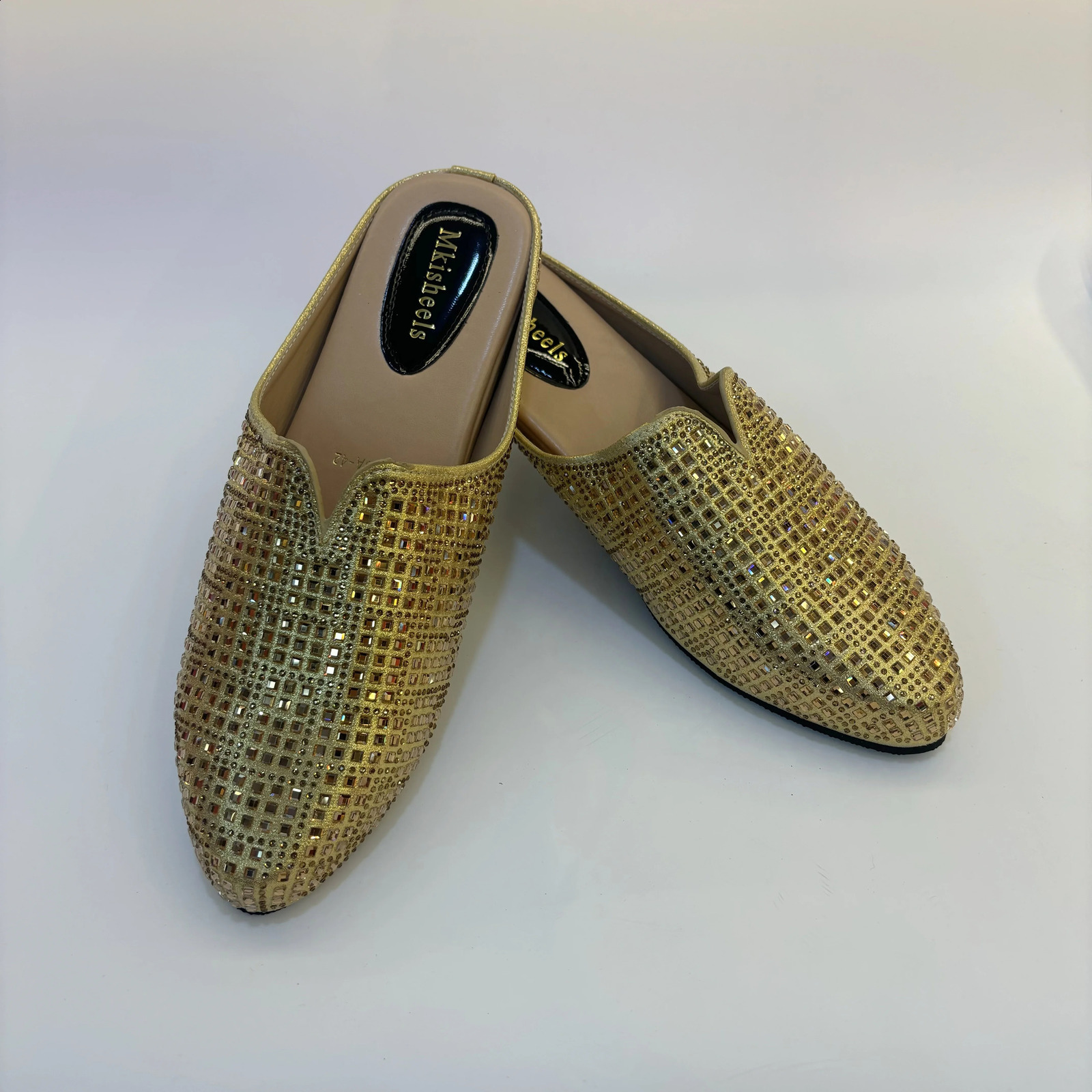 Women Rhinestone Slippers Comfortable Lady Mullers Shoes Beach Fashion Casual Shoes For Female F5-107-1 250228