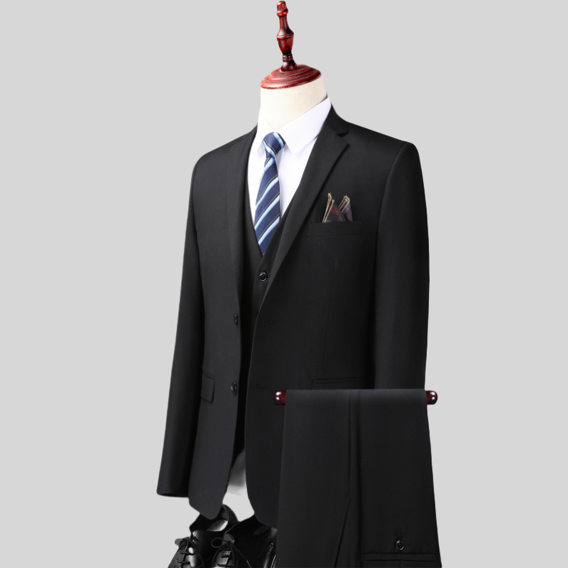 Z220Stylish Men's Black Suits - Sophisticated Professional Apparel Collection