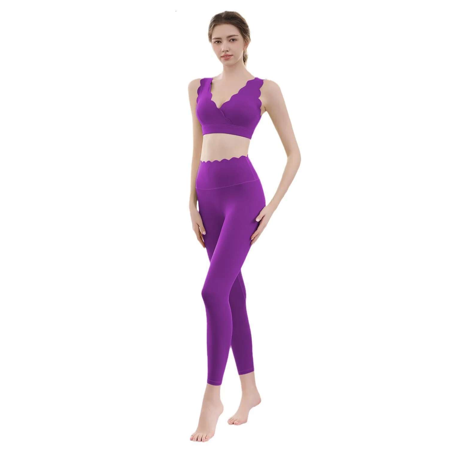 Lace Vest, Women's Shockproof Running Training, Sexy Fiess Gathering Bra, Sportswear Set