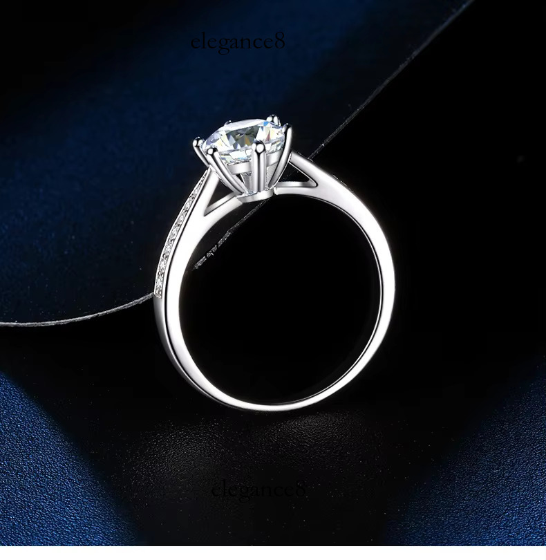 Sier Silica Zircon Party Fashion Wedding Ring Female Jewelry Gift