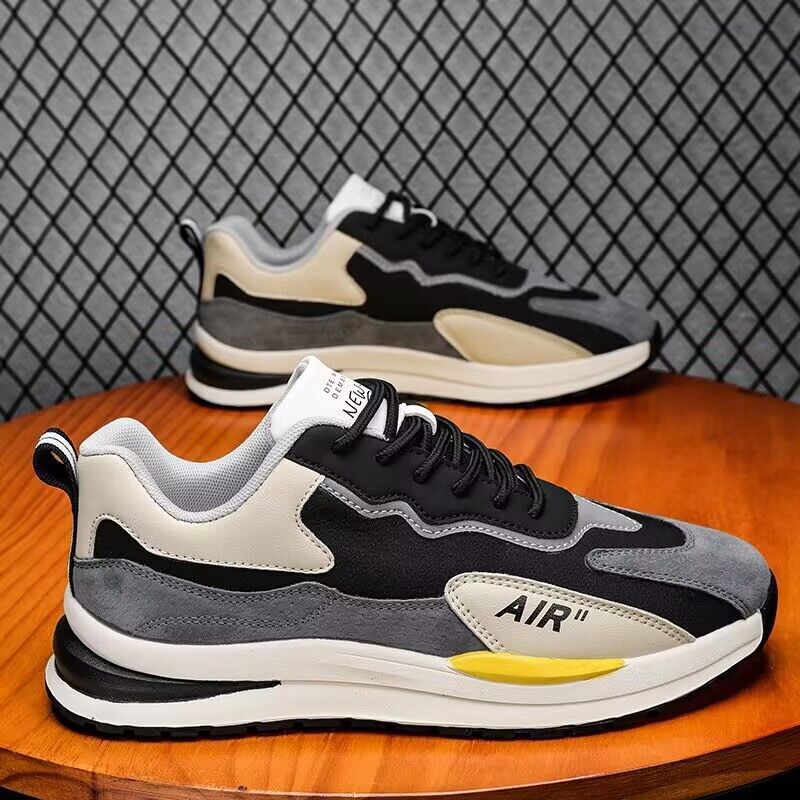 Men's Summer New Breathable Men's Korean Version Versatile Thick Soled Sports Casual Running Dad Trendy Shoes