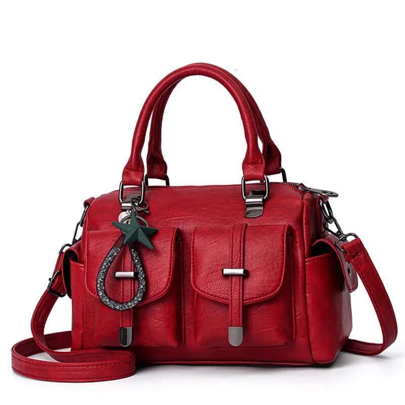 New Direct Selg Bags 2024 Fashion Women's Handbag Korean Edition Soft Leather Ladies Shopping Shoulder Crossbody Bag
