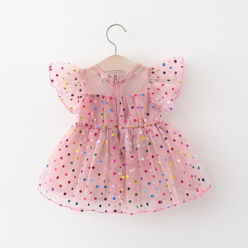Baby Girls summer clothes outfit color polka dot princess dress for girls baby clothing 1st birthday infant babies dresses dress 250228
