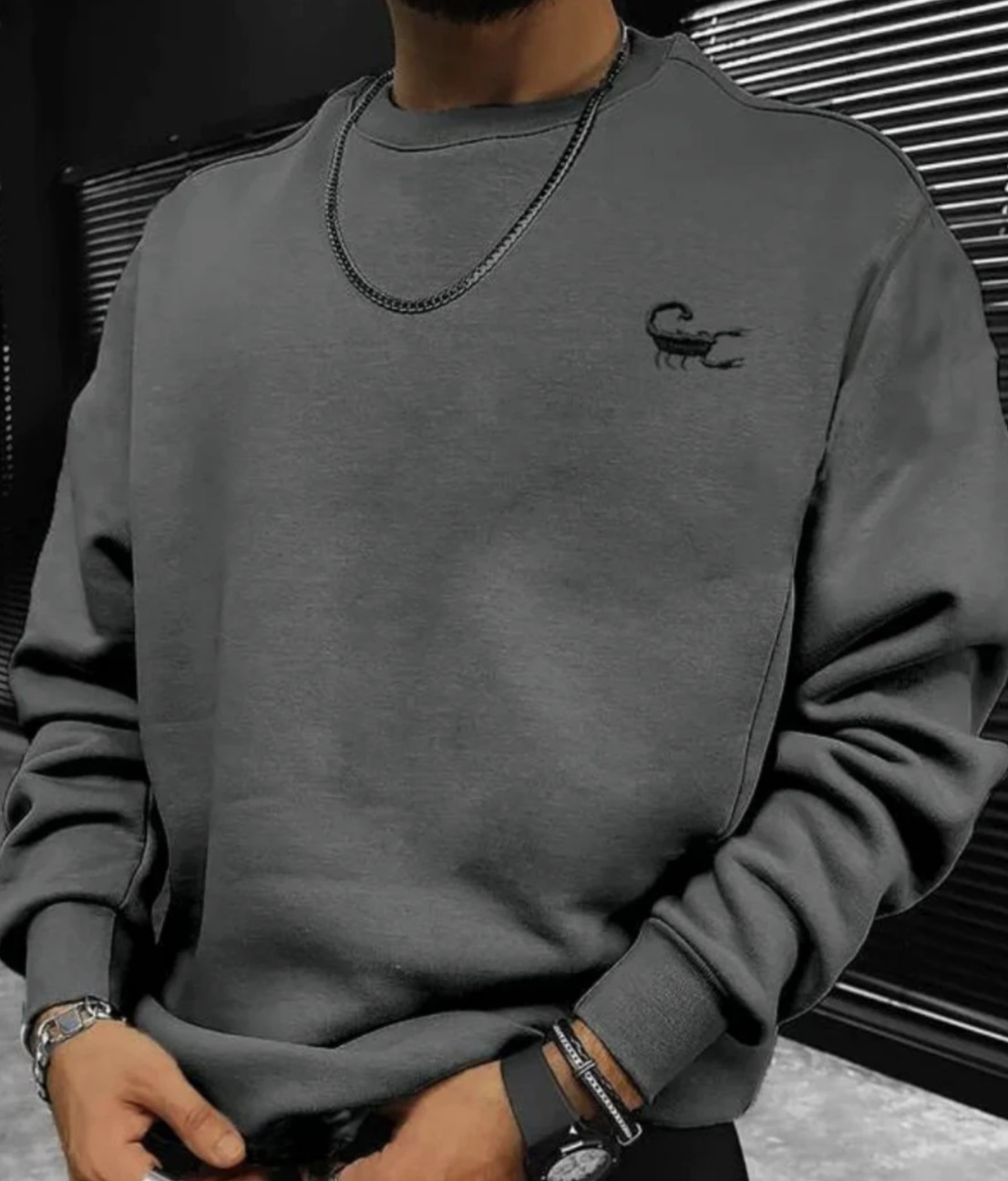 MM03013 European and American digital printing men's hooded sweatshirt round neck sweatshirt