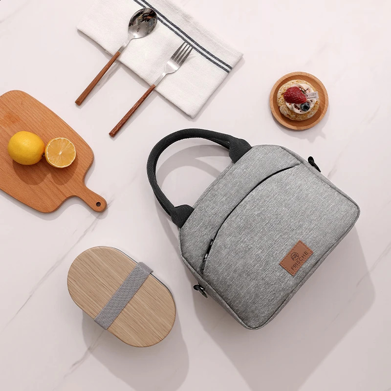 Lunch Bag Women Canvas Lunch Handbag Lunch Insulated Bag Food Box Insulated Lunch Refrigerated Bag Suitable for Work and School 250228
