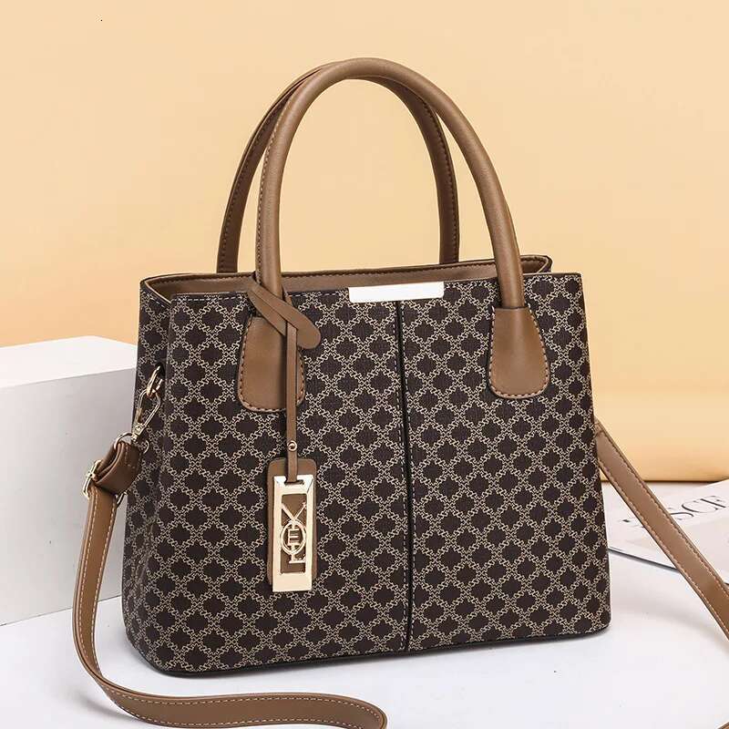 Fashion Vintage Printed Women's Handbag, High Quality Light Large Capacity Single Shoulder Crossbody Bag