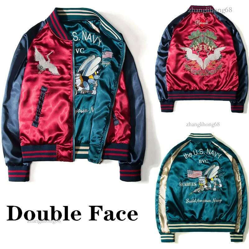 Spring Embroidery Baseball Autumn Jacket Men Women Korean Vintage Double Face Bomber Jackets Male Female Short Coat Windbreaker 2