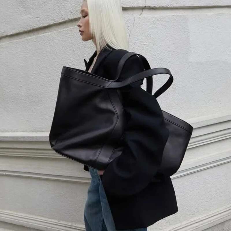 Genuine Leather Tote Bag, Big Handbags: Women's Simple Fashion Tote, Designer Shoulder Bag hot with Large Capacity for Daily Use