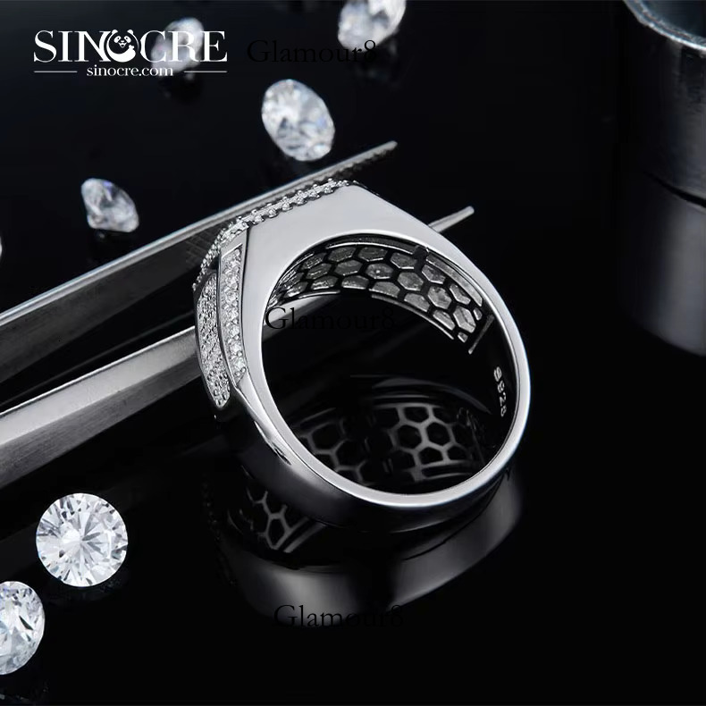 New Moissanite Men's Ring Sinocre Jewelry