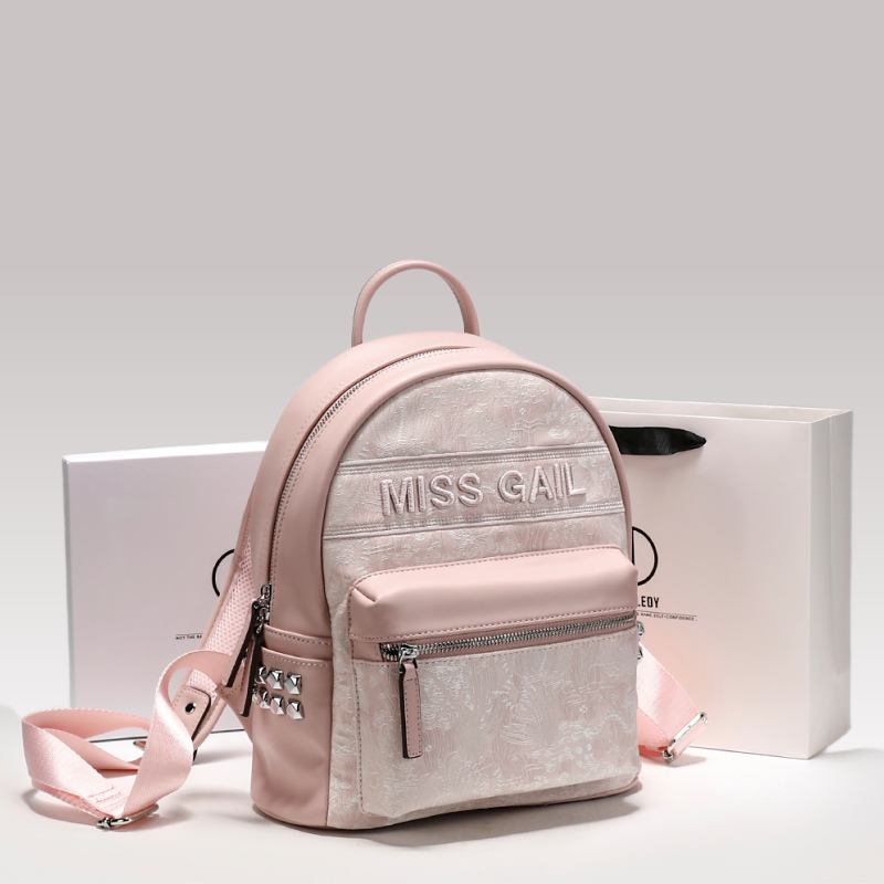 2025 Soft and Chic Backpack with Sweet and Unique Prints and Sturdy Rivets Perfect for Valentine's Day or Festivals