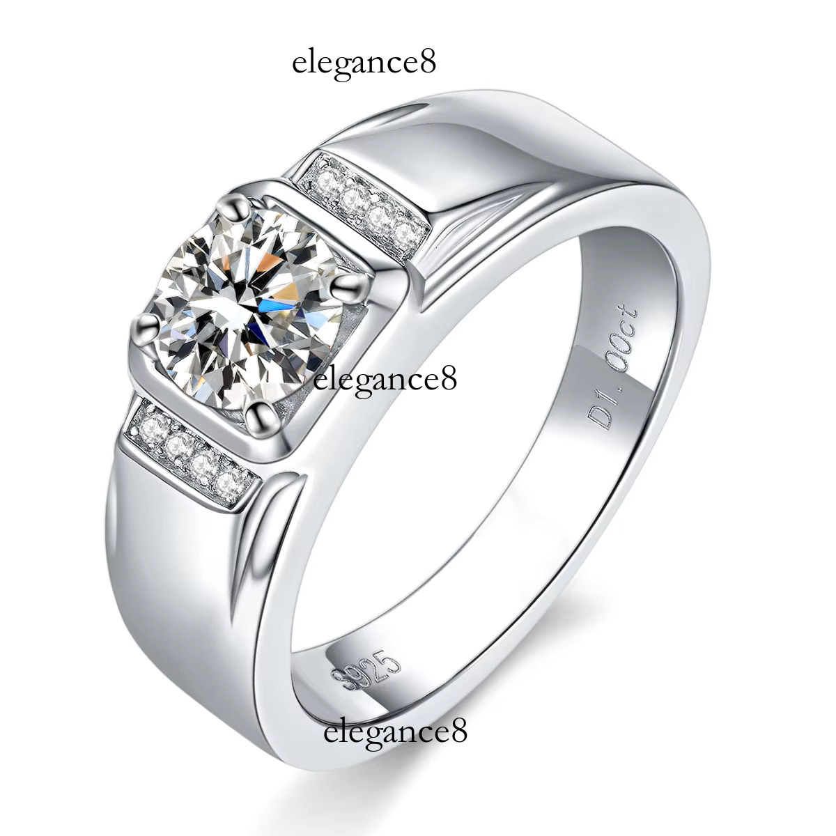 VVS Wedding Engagement Men's Silica Ring