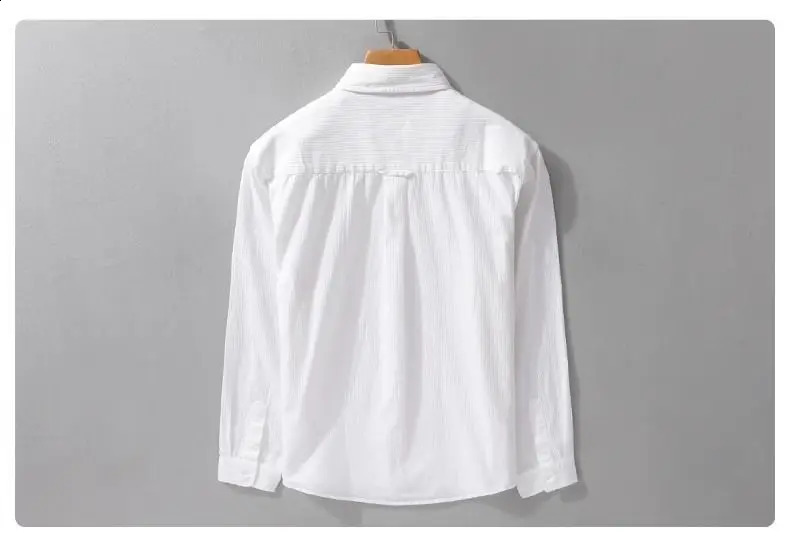 Japanese Men Long-sleeved Shirt Spring and Autumn Simple Trend Solid Color Cardigan Loose Casual and Versatile 250225