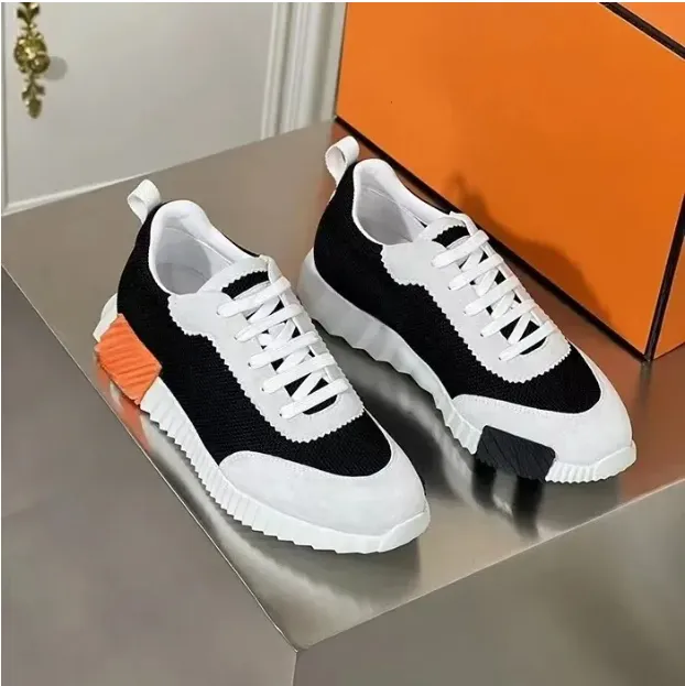 5A brand designer shoes trainers Bouncing sneakers for Men Casual shoes Leather And Mesh Lace Up Sports Runner trainer Shoes Rubber Sole Man Low Top Street Style