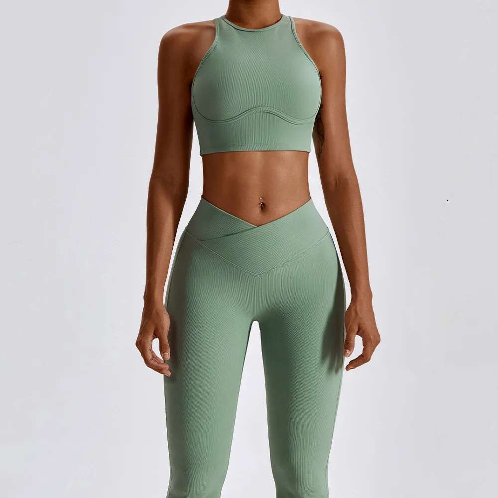 Yoga Set Seamless Women's Sportswear Workout Clothes Athletic Wear Gym Legging Fiess Bra Crop Top Sports Suits High Quality