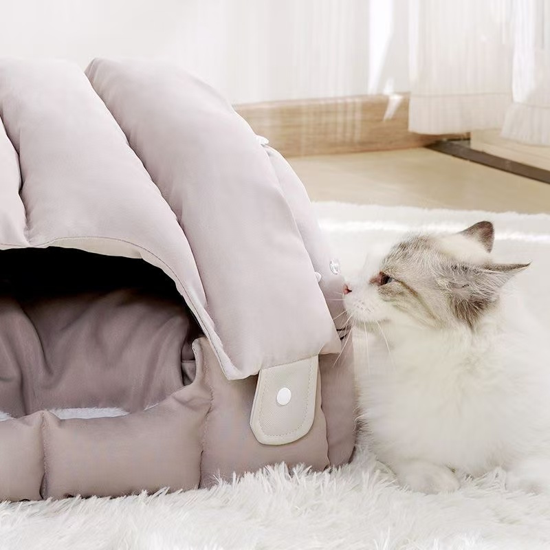 Arched Cat Bed Warm Cave Cat House Comfortable Sleep Bag for Cats Soft Kitten Puppy Sofa Cat Sleeping Bed Pet Supplies