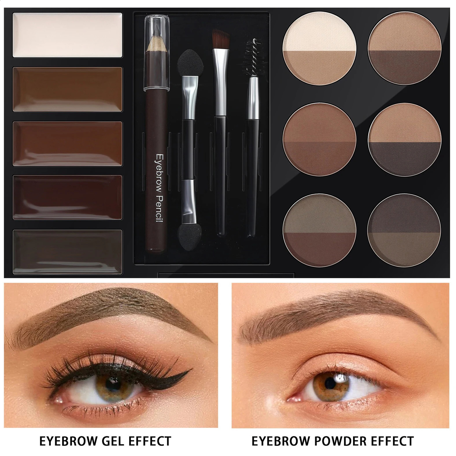 Professional Eyebrow Enhancers Cream Powder Palette Brow Stamp Kit Tattoo Makeup Contour Waterproof Tint Stencil Eyebrow Pencil 250222