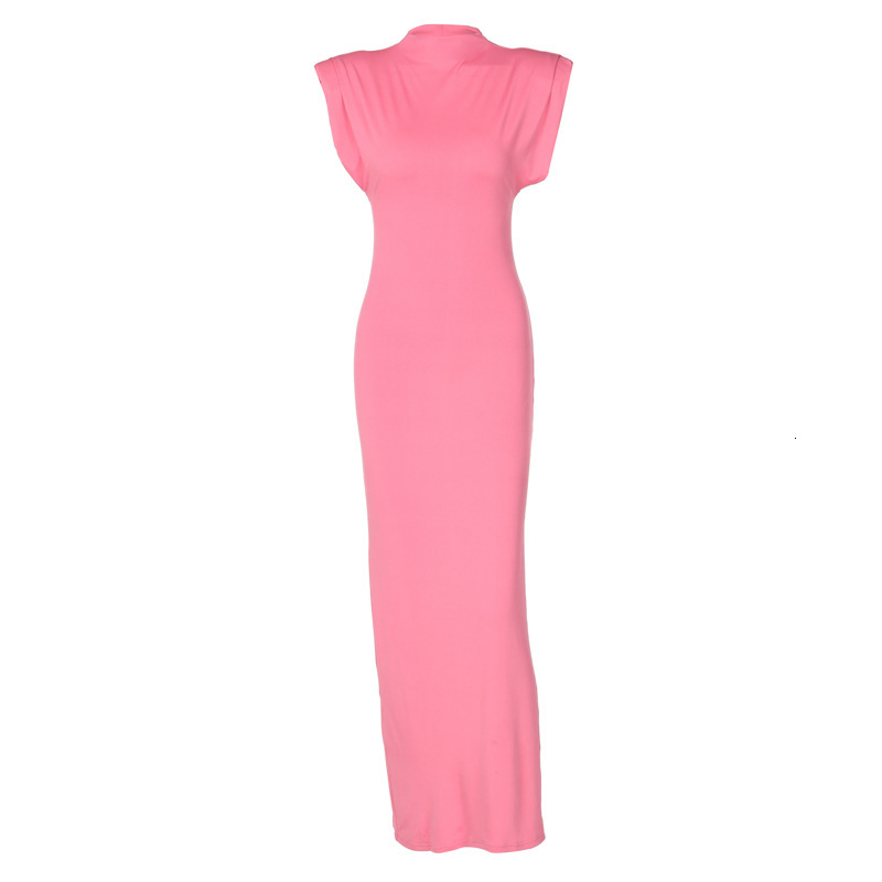 Women's Clothing New4 Summer New Product Fashionable Temperament Back Slit Sleeveless Round Neck Dress