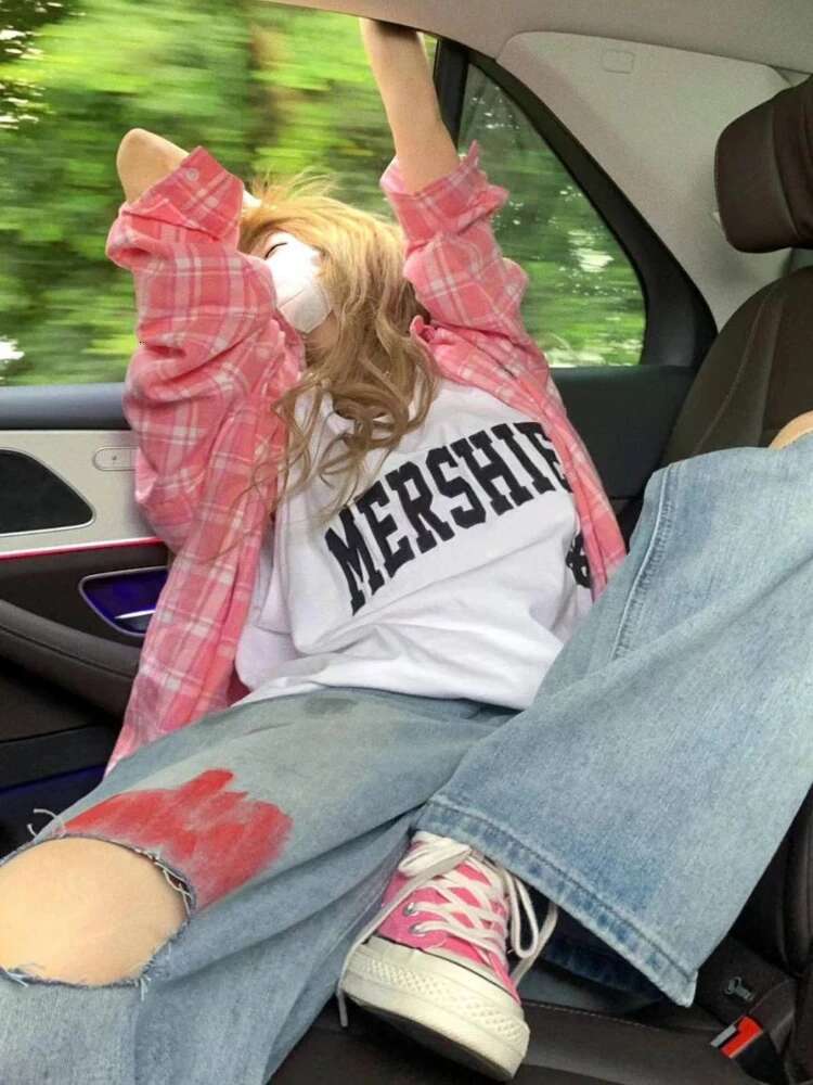 2025 New Sweet Pink Women's Shirt Autumn Loose Sunscreen Jacket Fashion Designer American Medium length Trendy Jacket