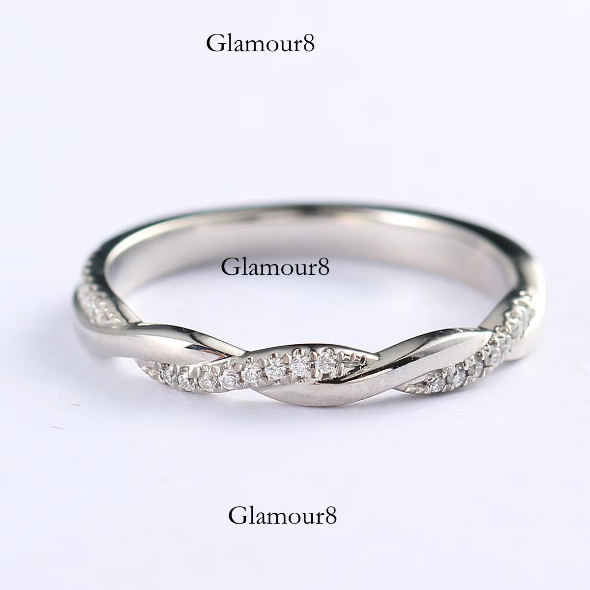 Beautiful Jewelry Wedding Engagement 14k Pure Silica Eternal Ring