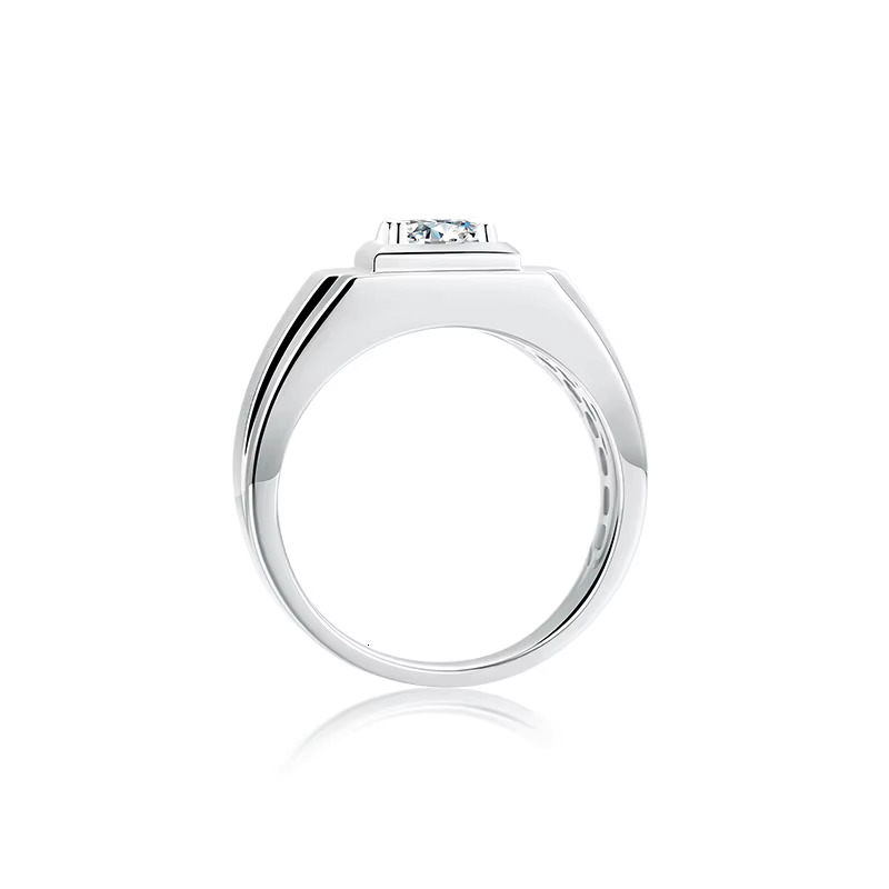 High quality 1ct diatoeous earth engagement men's ring sier high-quality jewelry
