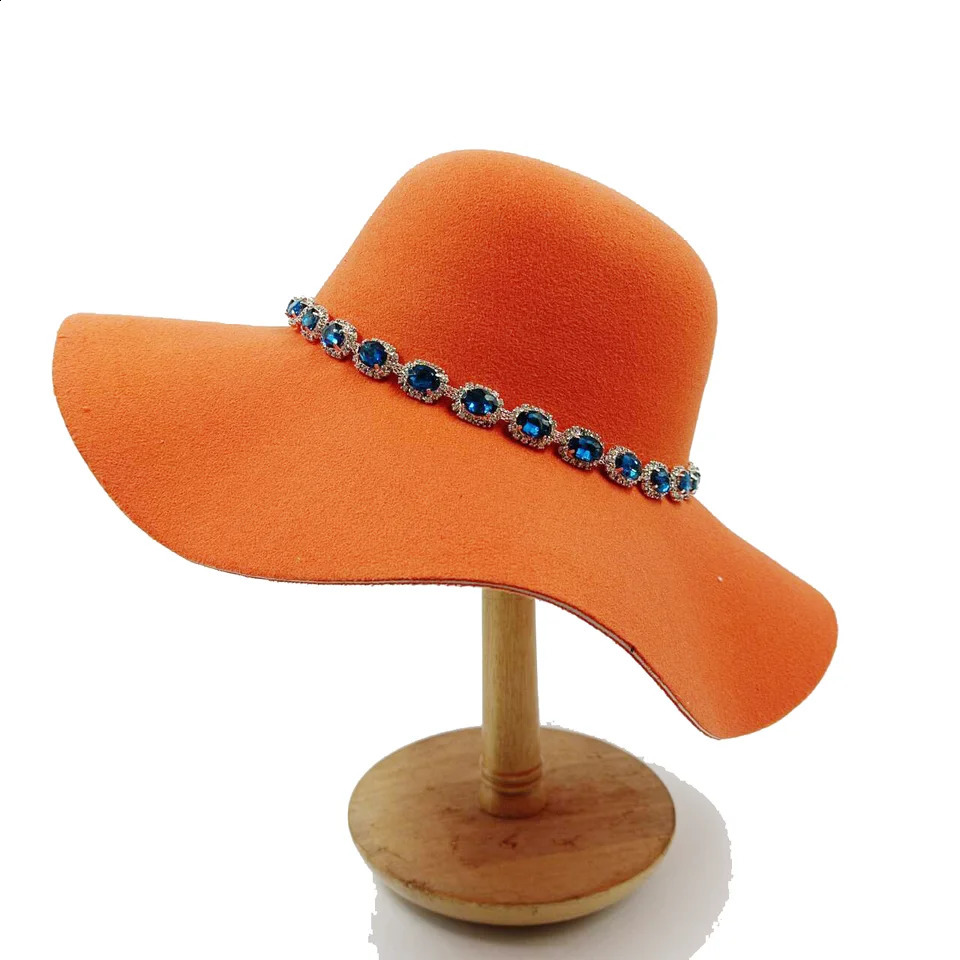 Womens Sunhat Retro Womens Wide Size Fedora Hat Leisure Summer Beach Travel Plush Sunhat Gift Women Bucket Hat 250228