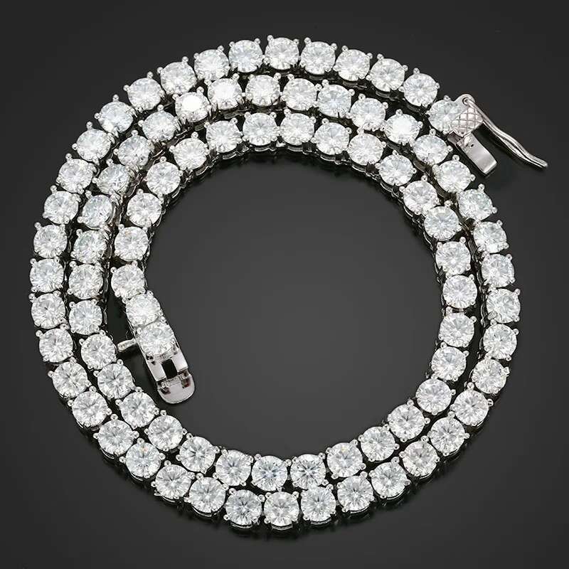 Tennis Chain Premium Unisex Moissanite Necklace Men Original Sterg Sier Hip Hop Tennis Bracelets for Women