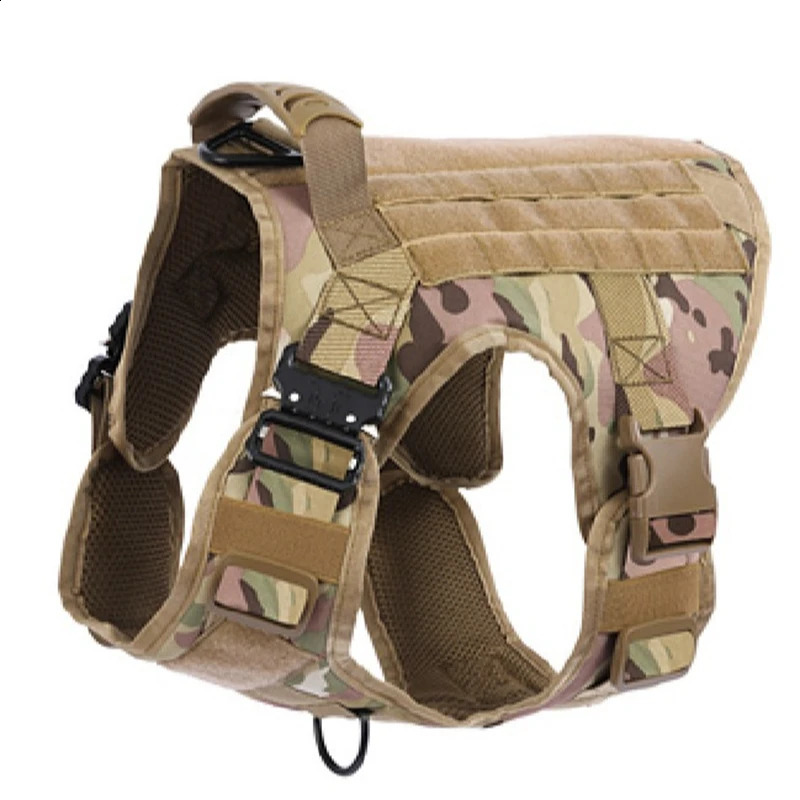 Tactical Dog Harness Military Training K9 Padded Quick Release Vest Pet Training Dog Harness For Set Small Medium Large Dogs 250224