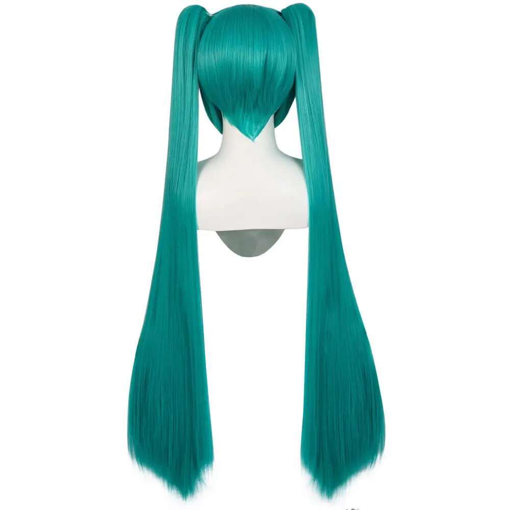 42Inch Green Anime Long Synthetic Hair Lolita Cosplay Halloween Wig