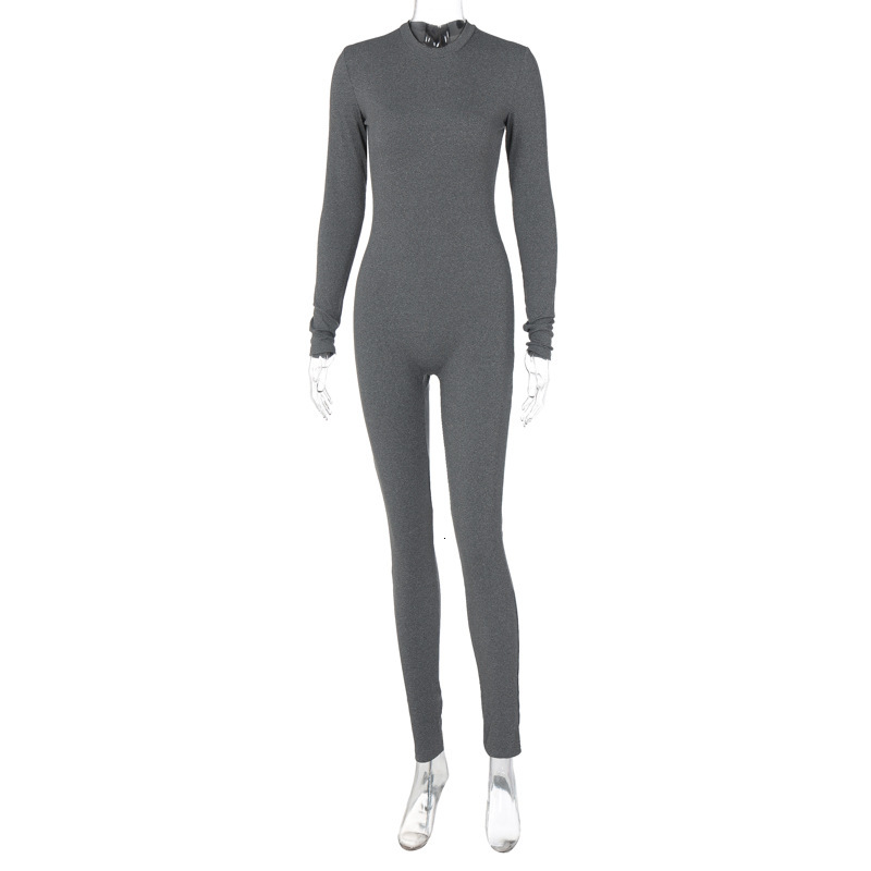 Hot Selg Women's Clothing New4 Summer New Product Fashionable Solid Color Slim Fit Yoga Sports Jumpsuit