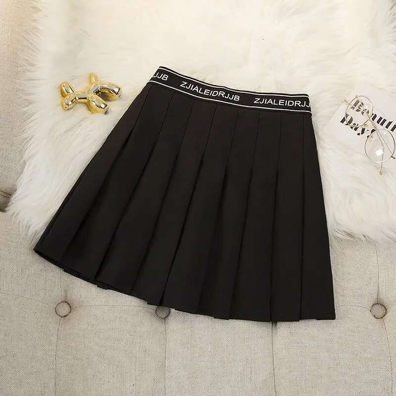 2025 new elastic letter pleated designer women's summer new thin high waist 100kg mini skirt