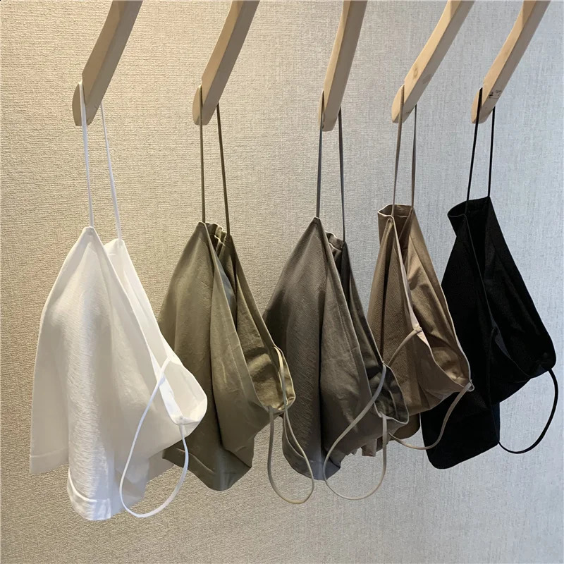 Top Female Sexy Bras Spaghetti Strap Crop Tops Fashion Camisole Wirefree Brassiere Seamless Underwear Top Tank Top 250224