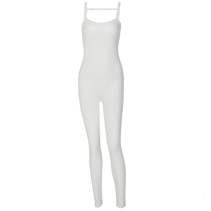 Women's New New Summer Fashion Solid Color Slim Fit Camisole Jumpsuit For Women