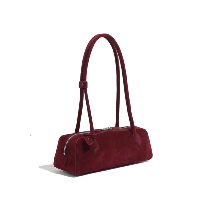 Vintage Women Underarm Bags Single Shoulder Female Genuine Leather Large Capacity Sausage Shape Handbag Bowg Bag