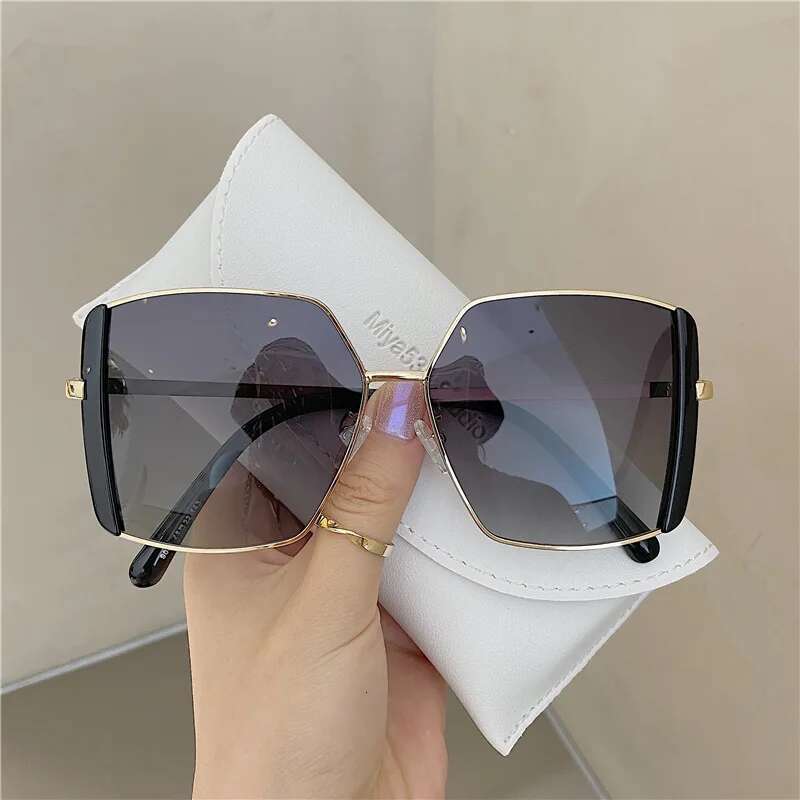 Square Sunglasses Women 2024 Vintage Brand Oversize Women's Sun Black Female Glasses Men.s UV400 Gafas De Sol