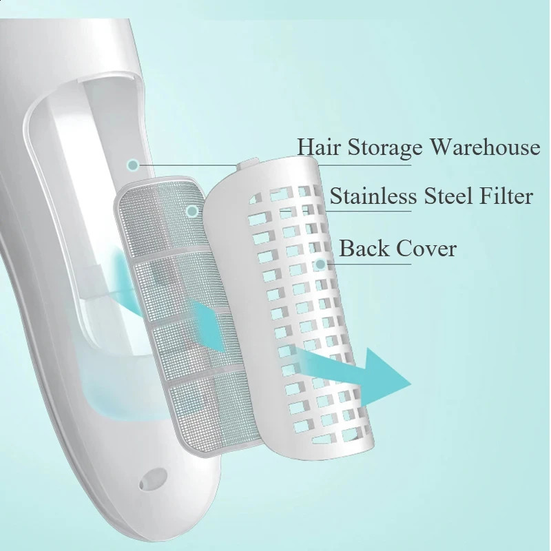 Automatic Gather Hair Trimmer Baby Adult Mute Waterproof Kids Hair Clipper Sleep Haircut Home-Use No Oil 250303